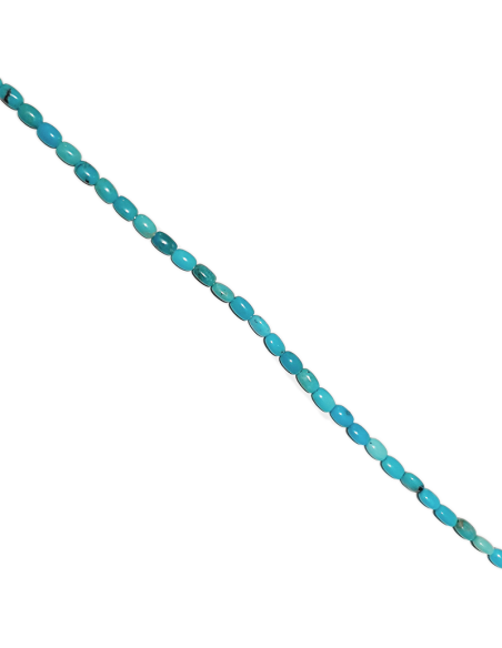 Turquoise bleue ovale 4x6mm  Heishi et donuts- 2