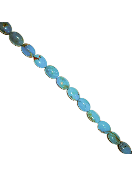Turquoise bleue galet oval 10x14mm  Heishi et donuts- 1 2