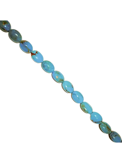 Turquoise bleue galet oval 10x14mm  Heishi et donuts- 1 2