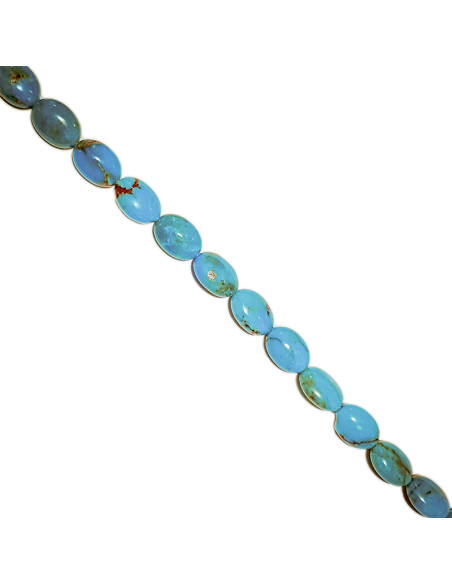 Turquoise bleue galet oval 10x14mm  Heishi et donuts- 2 Turquoise bleue galet oval 10x14mm  Heishi et donuts- 2