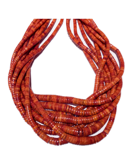 Corail éponge Heishi en chute 4-10mm  Heishi et donuts- 1