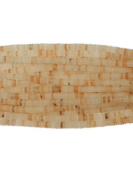 Yellow jade rondelle heishi 2x6mm