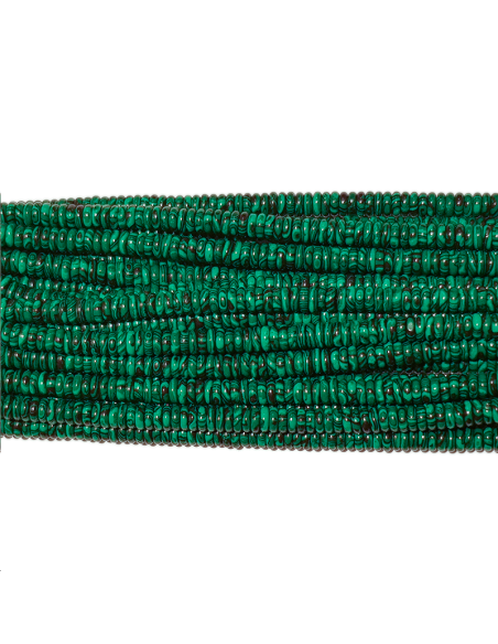 Malachite reconstituée heishi 6mm