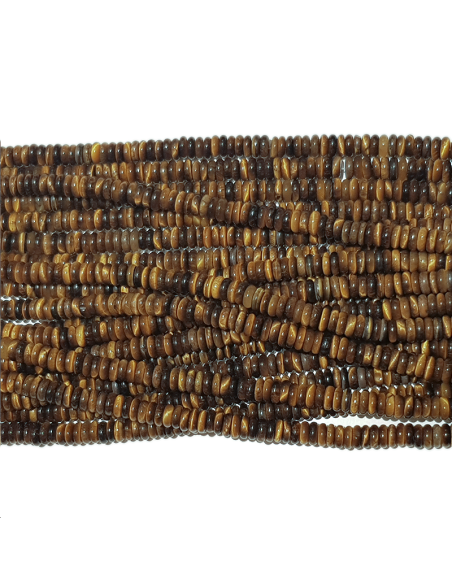 Tiger eye rondelle heishi 2x6mm Tiger eye rondelle heishi 2x6mm