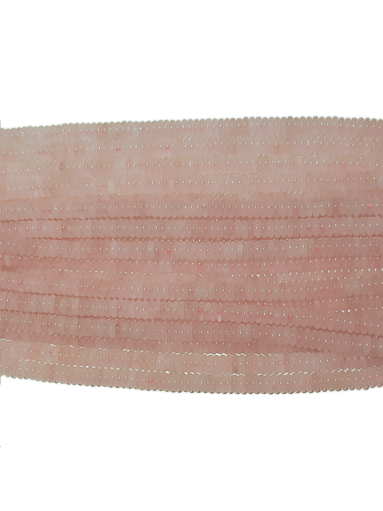 Rose Quartz rondelle heishi 2x6mm