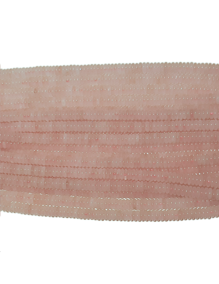 Rose Quartz rondelle heishi 2x6mm  Rose Quartz rondelle heishi 2x6mm