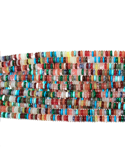 Mix de pierres rondelle heishi 2x6m