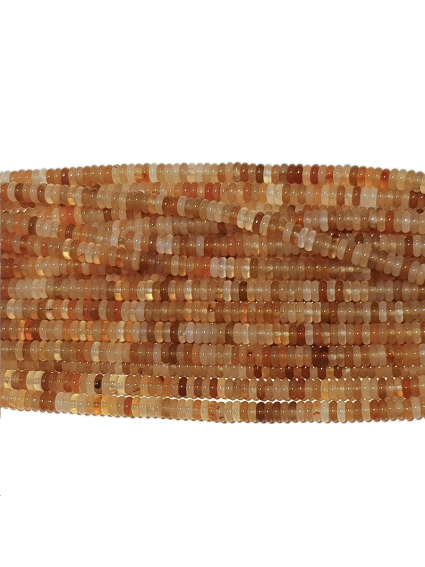 Red Agate rondelle heishi 2x6mm