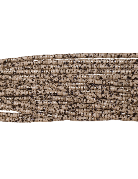 Dalmatian jasper rondelle heishi 