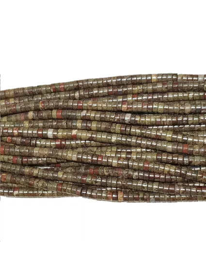 Dragon blood stone rondelle heishi 