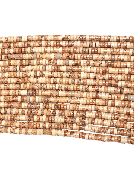 Picture jasper rondelle heishi 6mm Picture jasper rondelle heishi 6mm