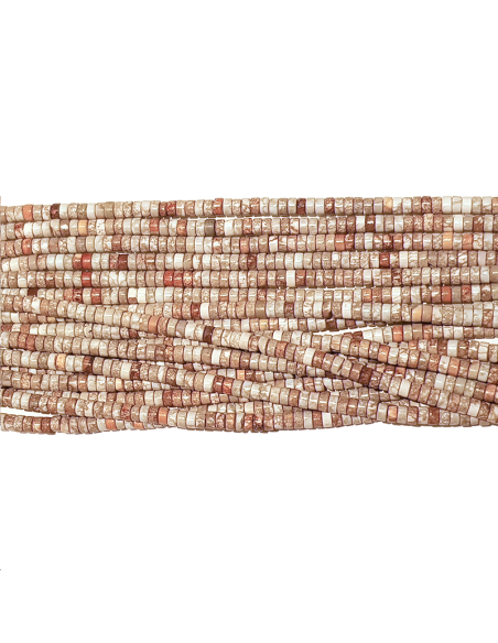 Jaspe renforcé heishi 2x4mm Jaspe renforcé heishi 2x4mm