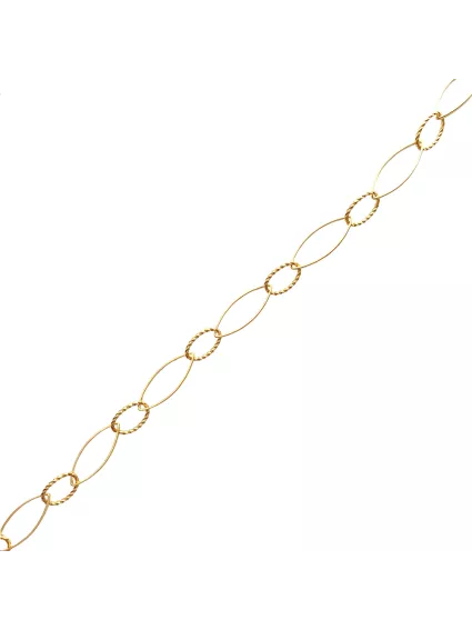 Chaîne navette ovale ciselée