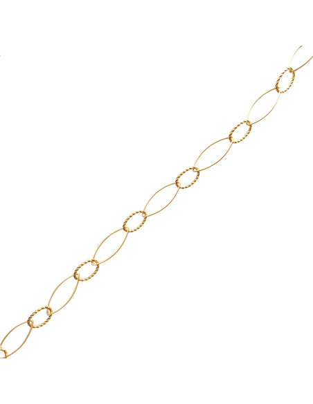 Chaîne navette ovale ciselée