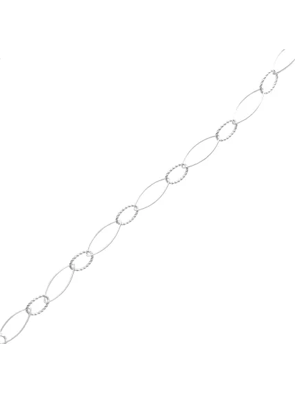 Chaîne navette ovale ciselée