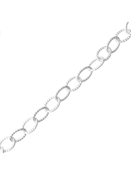 Chaîne plate décor ciselé