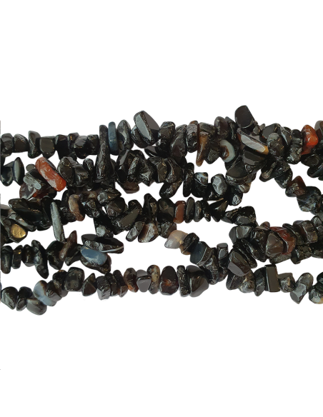 Black agate chips 5-8mm