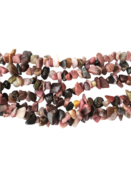 Black veined Rhodonite chips 5-8mm