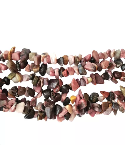 Black veined Rhodonite chips 5-8mm