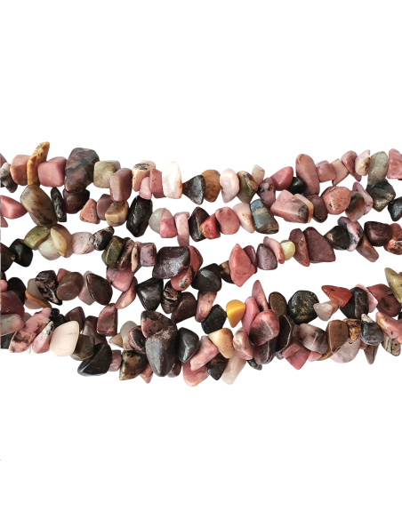 Black veined Rhodonite chips 5-8mm Black veined Rhodonite chips 5-8mm