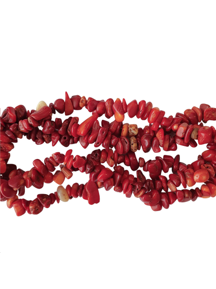 Red coral (teinté) chips 5-8mm