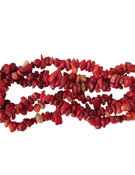 Red coral (teinté) chips 5-8mm Red coral (teinté) chips 5-8mm