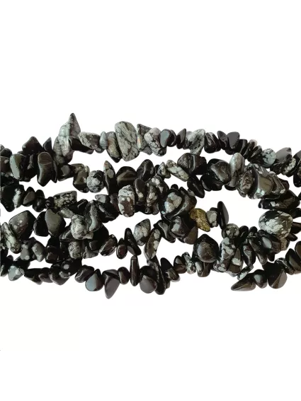Snowflake obsidian chips 5-8mm