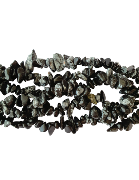 Snowflake obsidian chips 5-8mm
