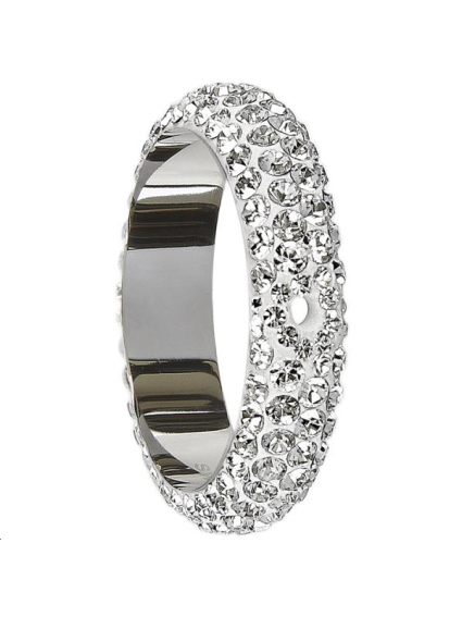 Pavé ring 14.5mm 1 trou