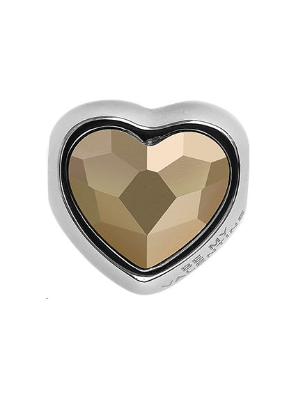 Pavé beads 14mm crystal rose gold