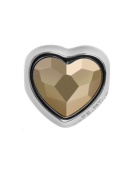 Pavé beads 14mm crystal rose gold