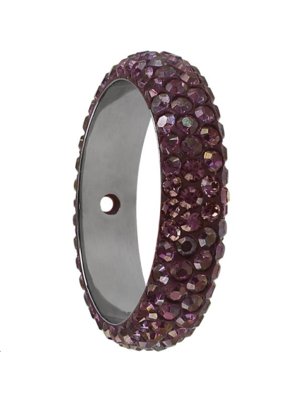 Pave ring 16.5mm 2 trous