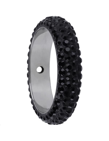 Pave ring 18.5mm 2 trous