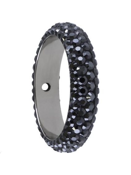 Pave ring 18.5mm 2 trous
