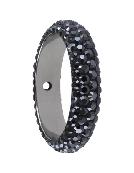 Pave ring 18.5mm 2 trous
