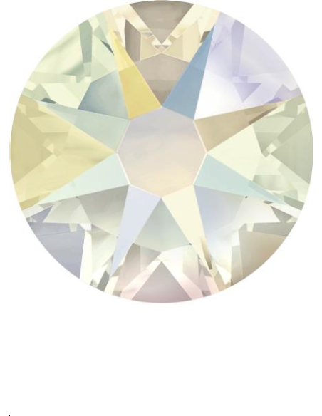 Lot 10 strass plats à coller 6,5mm 