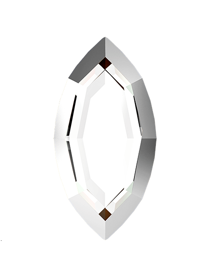 Strass plat navette 8mm hotfix