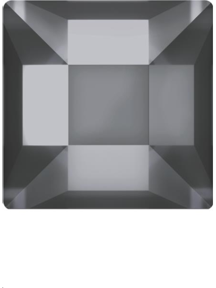 Square flat back 4mm cr silver nigh