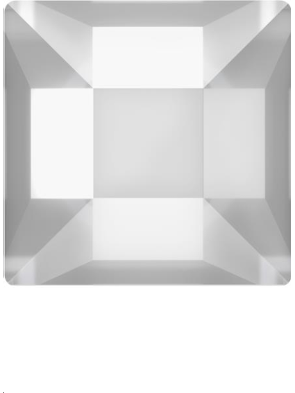 Square flat back 4mm crystal