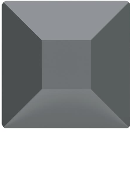 Square flat back 4mm jet hematite