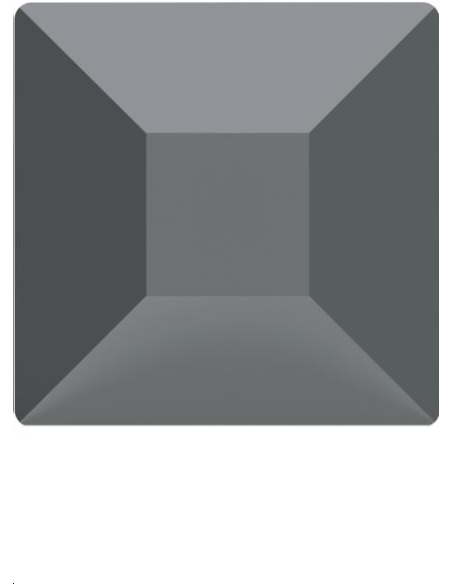 Square flat back 4mm jet hematite