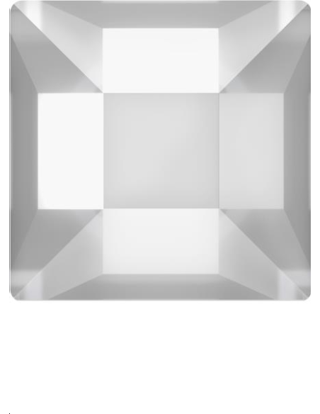 Square flat back 6mm crystal