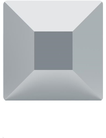 Square flat back 6mm cr light chrom