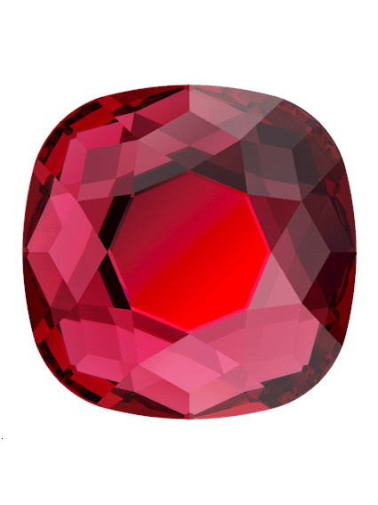 Cushion flat back 7mm scarlet