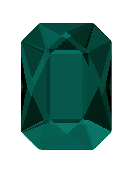 Emerald cut flat back 14x10mm