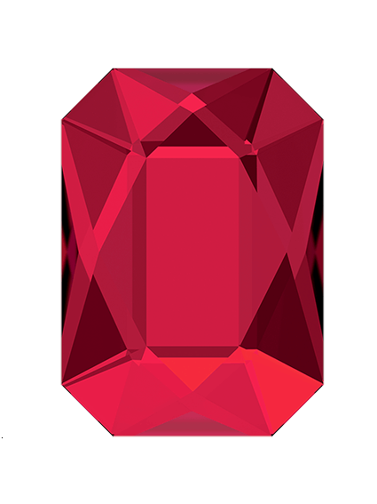 Emerald cut flat back 14x10mm