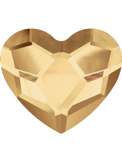 Heart flat back 6mm golden shadow