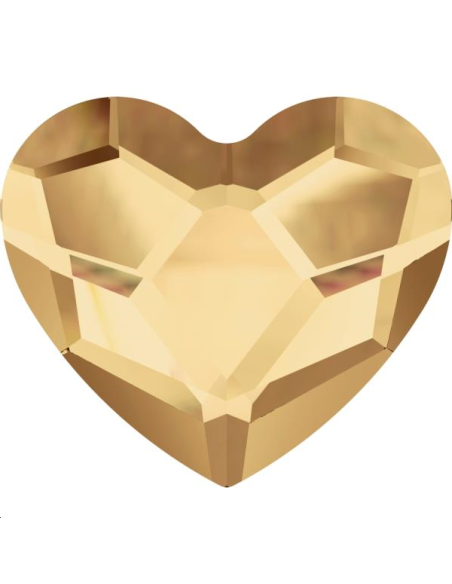 Heart flat back 6mm golden shadow Heart flat back 6mm golden shadow