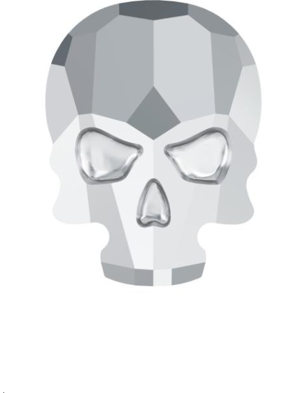 Skull flat back 14x10,5mm