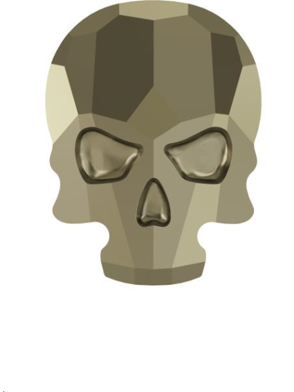 Skull flat back 14x10,5mm